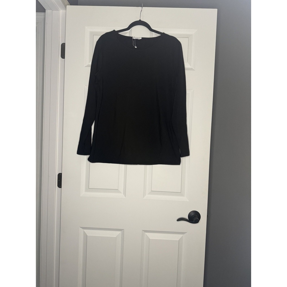 Ekouaer Plus Size 2 Piece Lounge Set 18w Black Long Sleeve And Pants Nwot